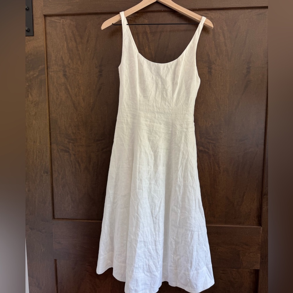 NWT Reformation Magnolia White Linen Midi Dress